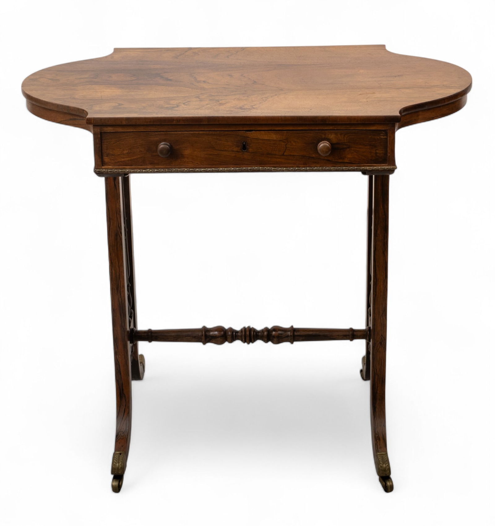 English Regency Style Mahogany Side Table 20th C. H 30" W 33" Depth 19" (1 of 5)