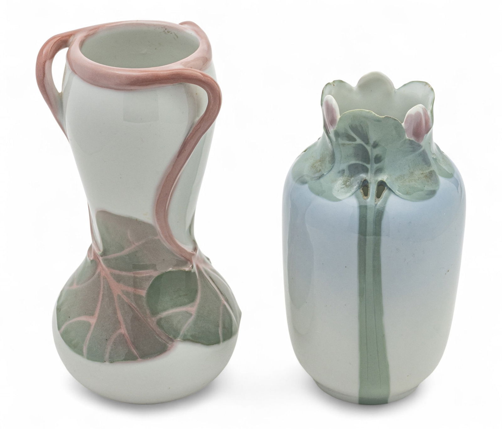 Nils Lundstrom for Rorstrand Porcelain Vases H 6.7" 2 PCS (1 of 5)