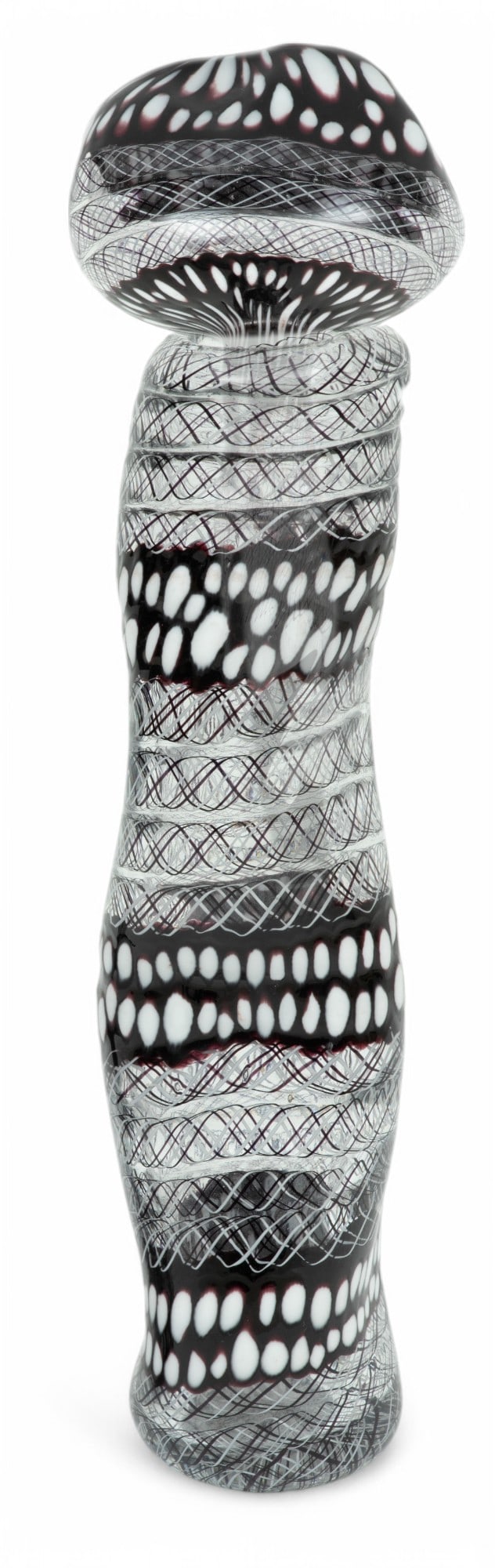 Stefano Zennaro And Daniela Zentilin (Italian, 20th C.) Blown Glass with Latticino Covered Decanter, (1 of 6)