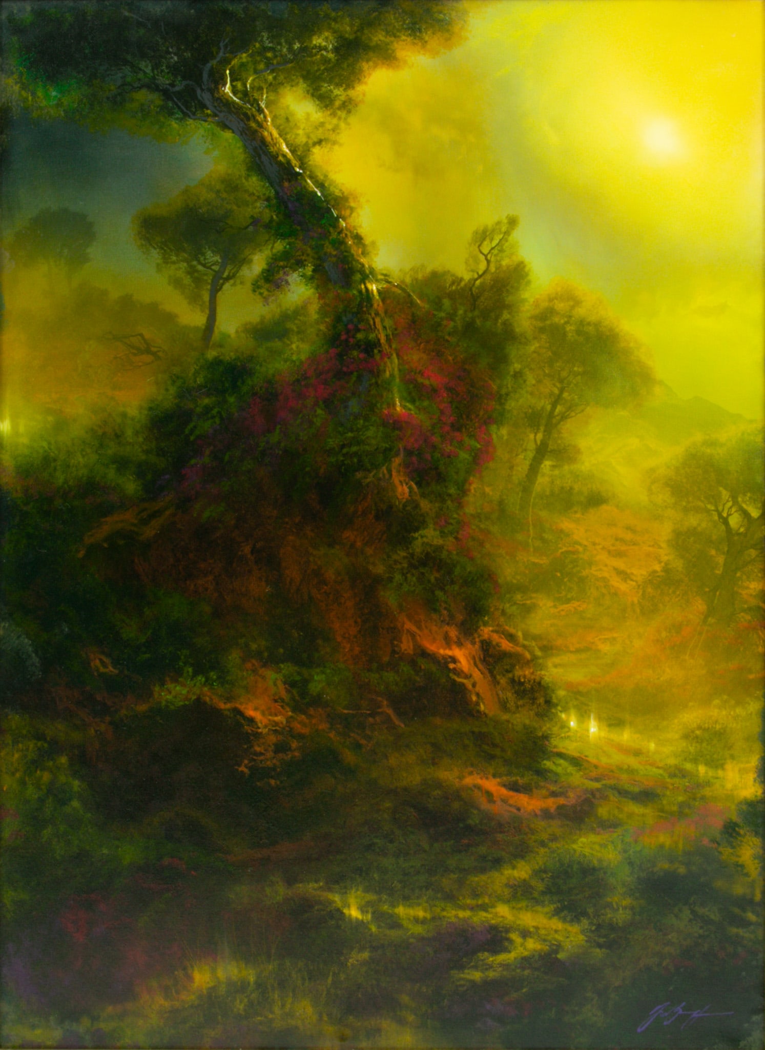 Dale Terbush (American, B. 1948) Acrylic on Canvas 'What Light Does Shine Within' H 42" W 32" (1 of 6)