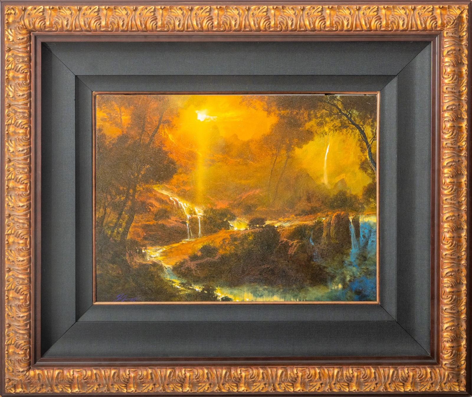 Dale Terbush (American, B. 1948) Acrylic on Masonite 'And the Light Then Danced Forever' H 20" W 26" (1 of 3)