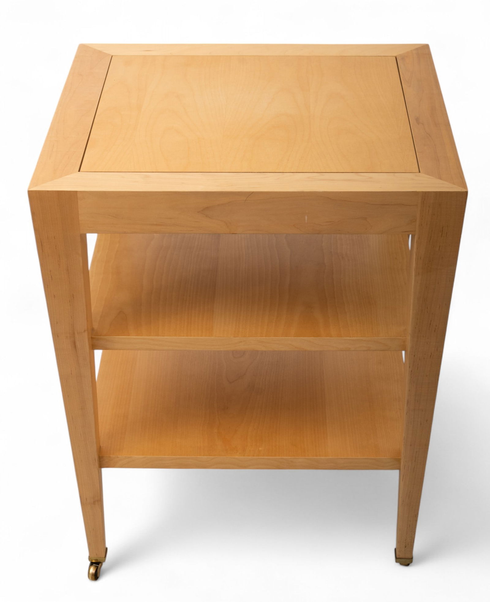 Danish Modern Bleached Mahogany Side Table. H 28" W 24" L 24" (1 of 3)