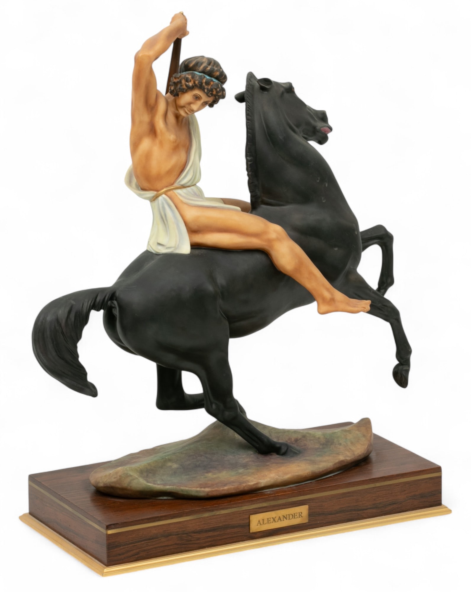 Royal Worcester (English) Porcelain Sculpture, 1978, 'Alexander the Great' H 17" W 7" L 15" (1 of 7)