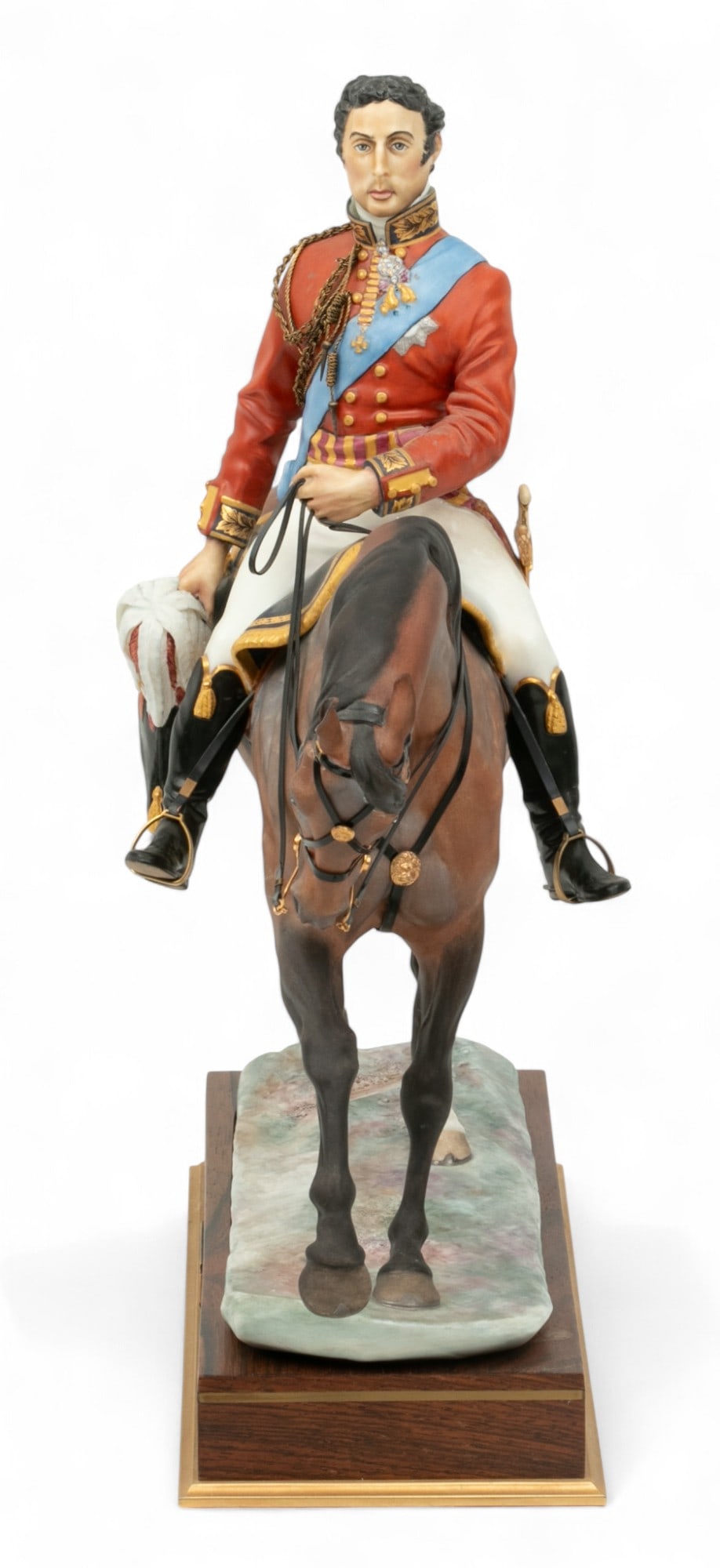 Royal Worcester (English) Porcelain Sculpture, 1969, 'The Duke of Wellington' H 16" W 6" L 16" (1 of 6)