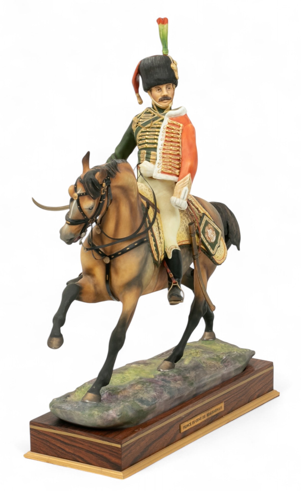 Royal Worcester (English) Porcelain Sculpture 1982, 'Prince Eugene De Beauharnais' H 17.3" W 6.5" L (1 of 6)