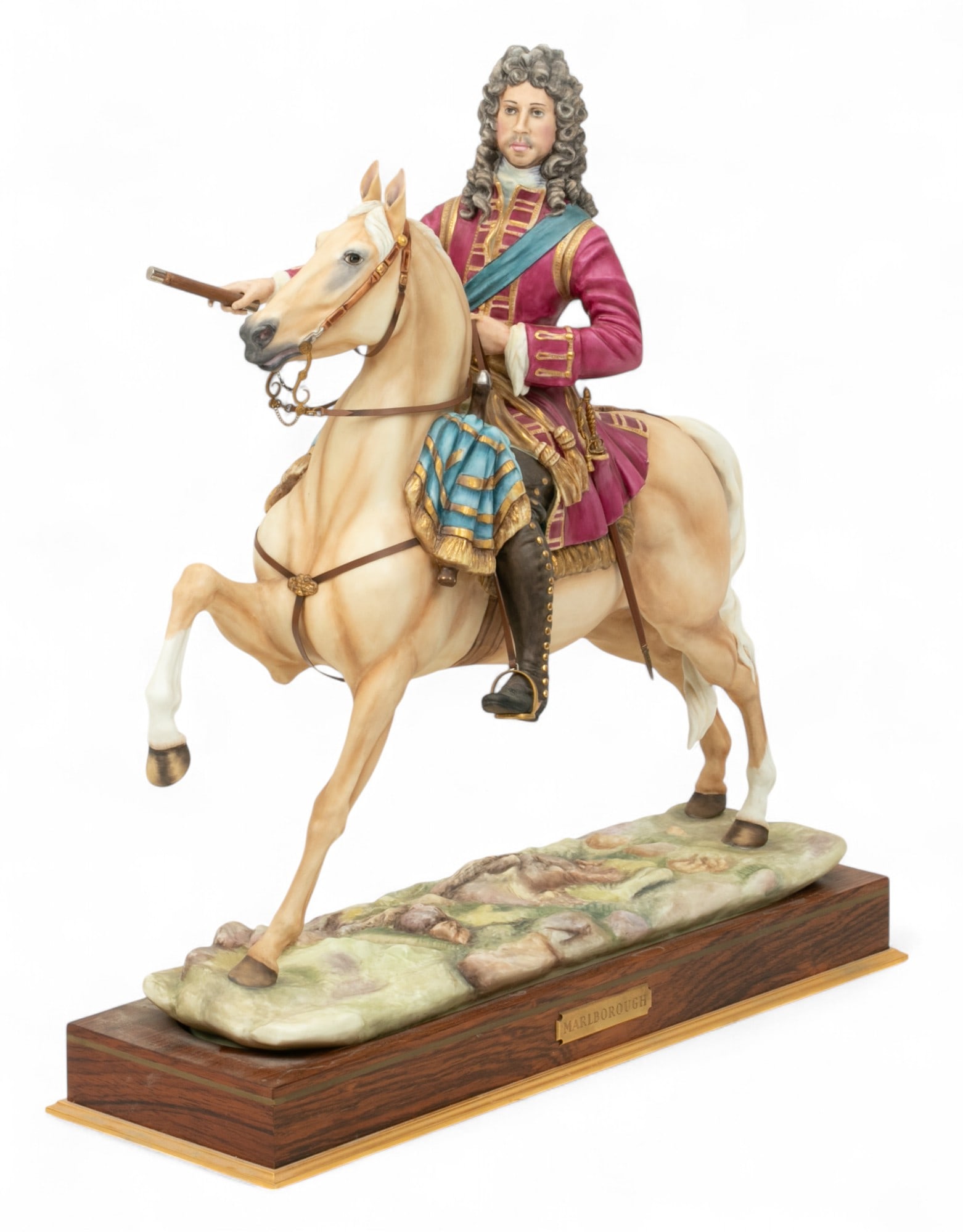 Royal Worcester (English) Porcelain Sculpture, 1974, 'Marlborough' H 18" W 6.5" L 17" (1 of 7)