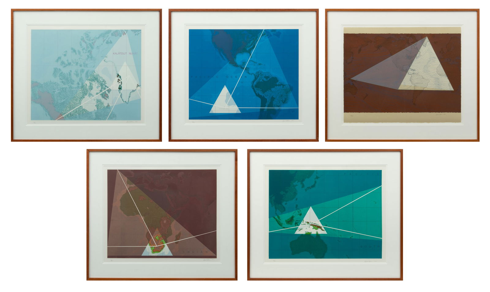 David John Barr (American, 1939-2015) Lithographs in Colors on Wove Paper 1981, 'Four Corners (1 of 20)