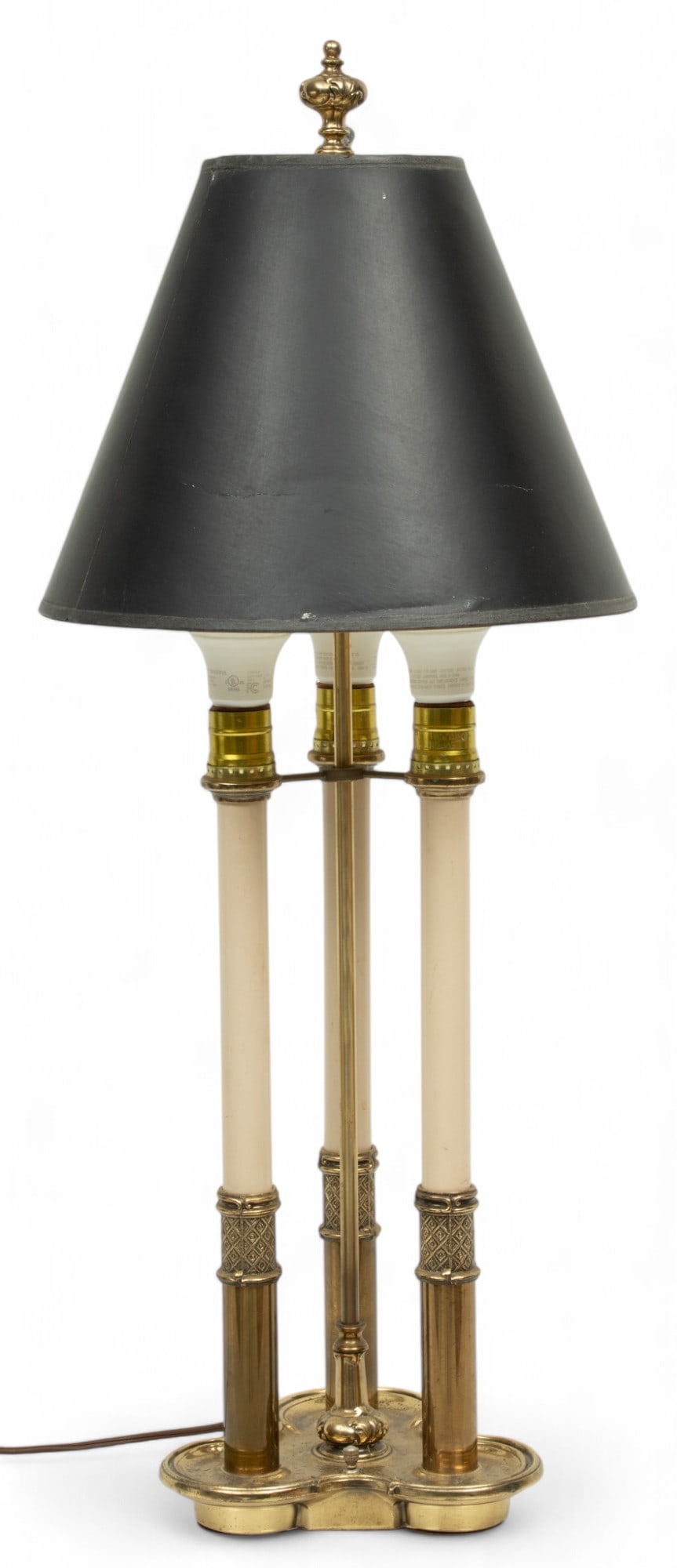 Stiffel Bouillotte Brass Table Lamp, 3 Light H 29'' W 8'' (1 of 3)