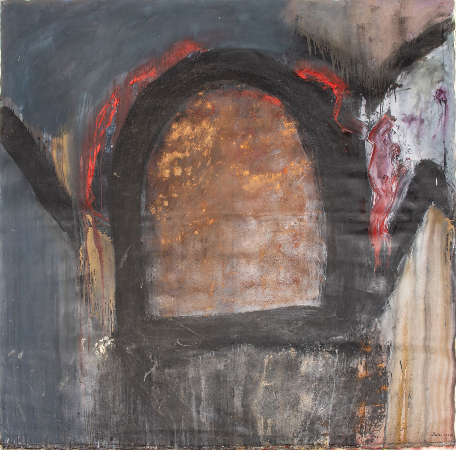 Dominica Sánchez Miralles (Spanish, B. 1945) Oil on Canvas, 1988, Untitled Abstract H 78" W 78" (1 of 6)