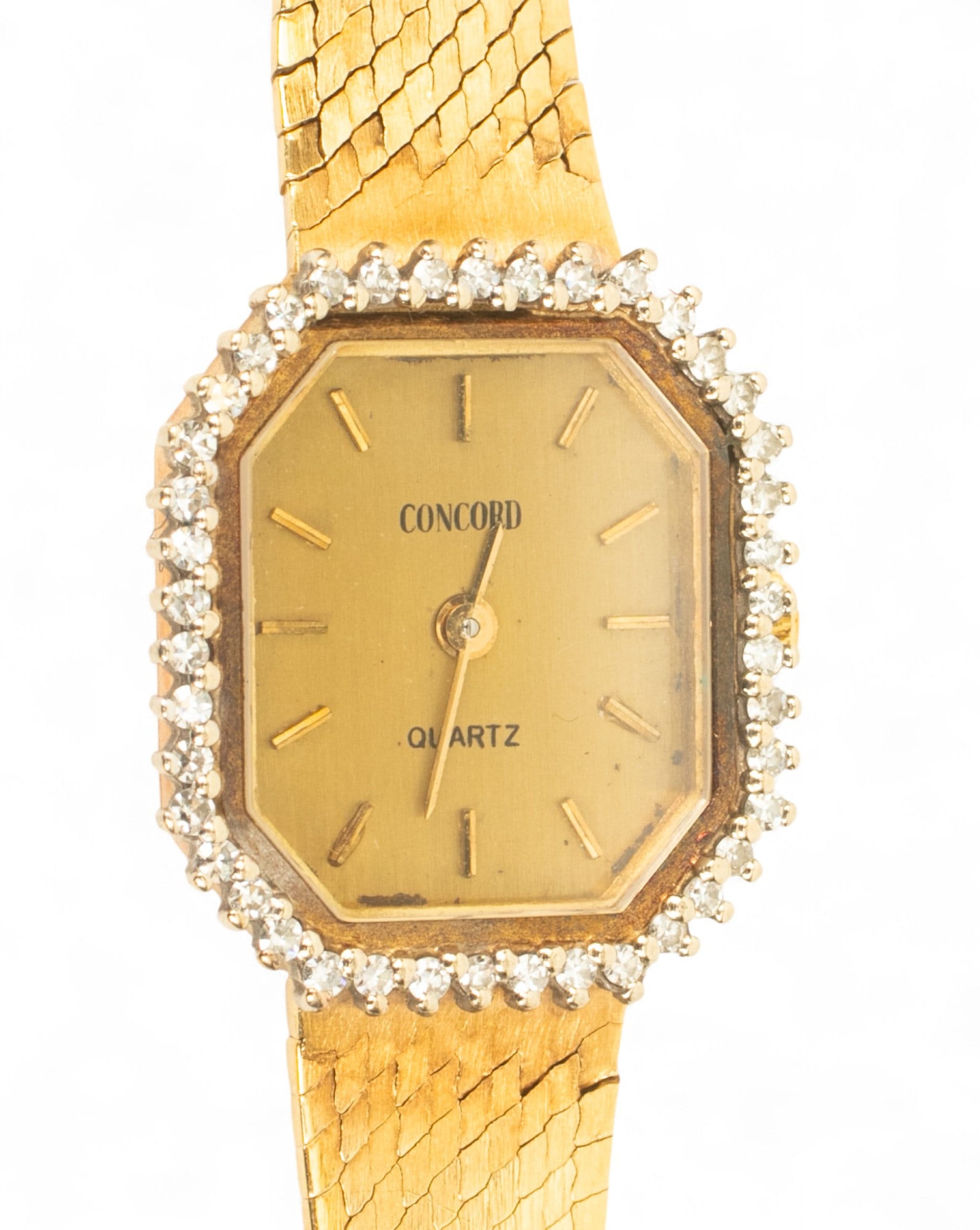 Concord 14kt Yellow Gold Diamond Prong Set Wristwatch 25 g (1 of 6)