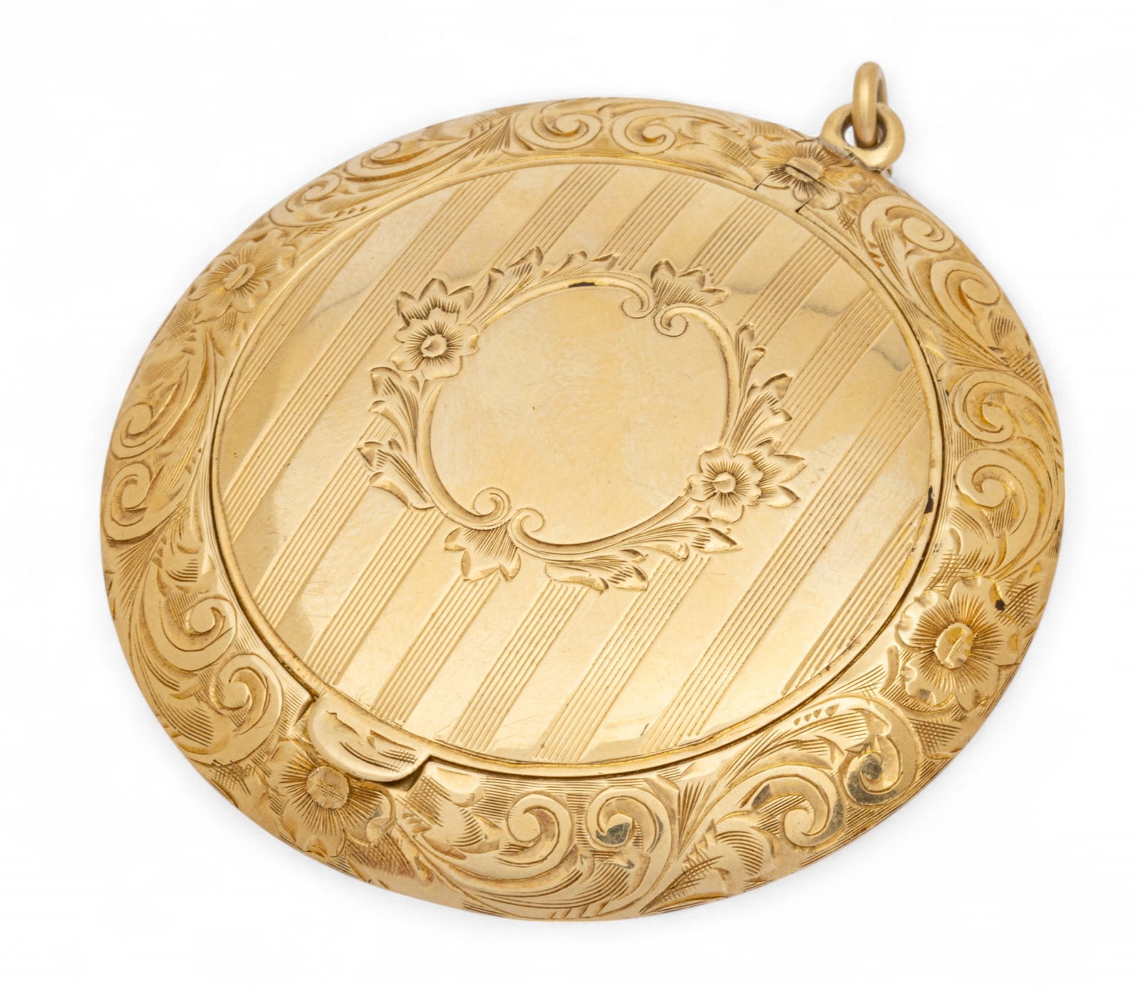 14K Yellow Gold Make up Case with Mirror Dia. 2" 26 g 1 PC (1 of 7)