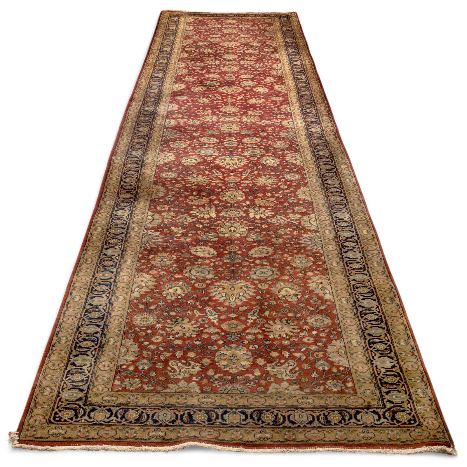 Indo-persian Handwoven Wool Runner 20th Cen., H 20' W 4'1" (1 of 3)