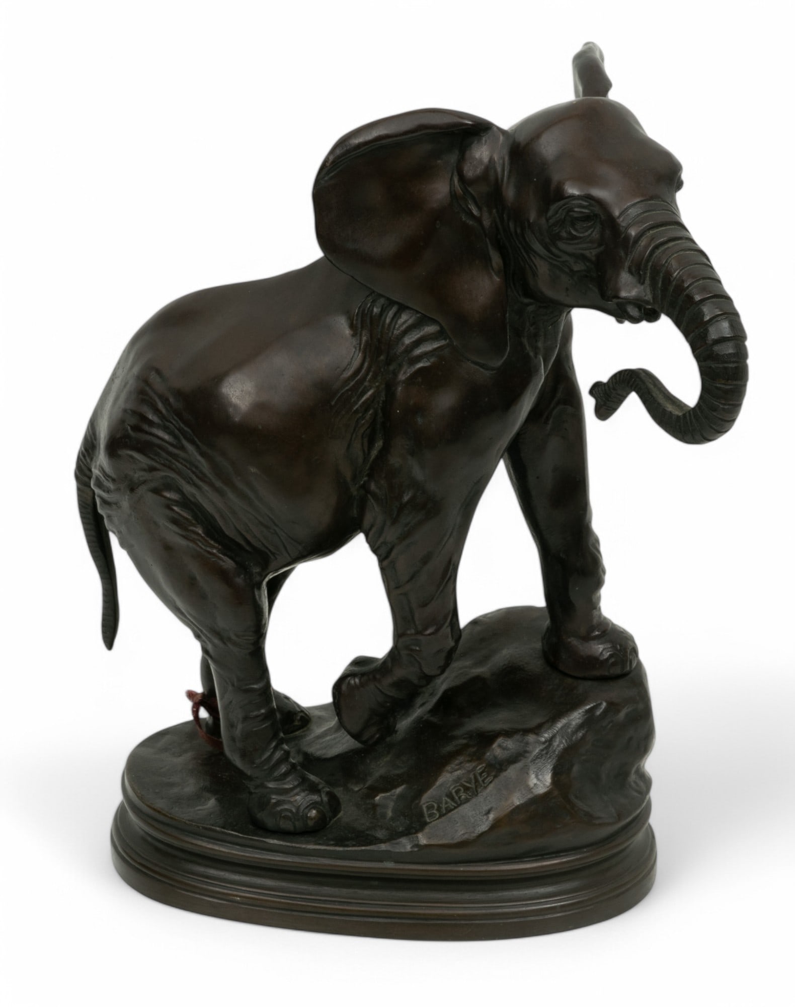 In the Manner of Antoine-louis Barye (French, B. 1796-1875) Bronze Sculpture, Perched Elephant, H (1 of 6)