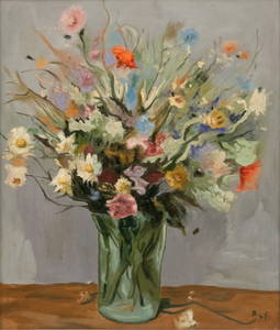 Marcel Dyf (French, 1899-1985) Oil on Canvas 'Still Life of Flowers in a Vase', H 30" W 26" Frame
