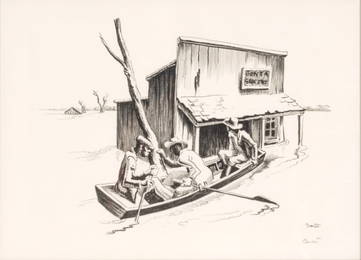 Thomas Hart Benton (American, 1889-1975) Lithograph on Wove Paper, 'Investigation', H 9.5" W 12.5"