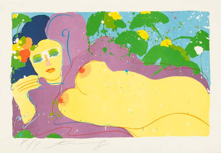 Walasse Ting (American/chinese, B. 1929-2010) Lithograph in Colors on Wove Paper, 'Grape Flavor', H: Walasse Ting (American/chinese, B. 1929-2010) Lithograph in Colors on Wove Paper, 'Grape Flavor', H 17.75" W 26.5" Signed in pencil lower center and annotated PP (a printer's proof aside from the