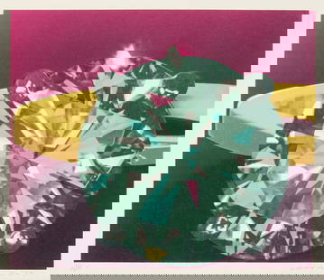 Richard Bernstein (American, B. 1939-2002) Silkscreen in Colors on Wove Paper, 1977, 'Diamond', H: Richard Bernstein (American, B. 1939-2002) Silkscreen in Colors on Wove Paper, 1977, 'Diamond', H 23.8" W 27.8" Pencil signed and dated in the lower right with an edition of 136/200 in the lower