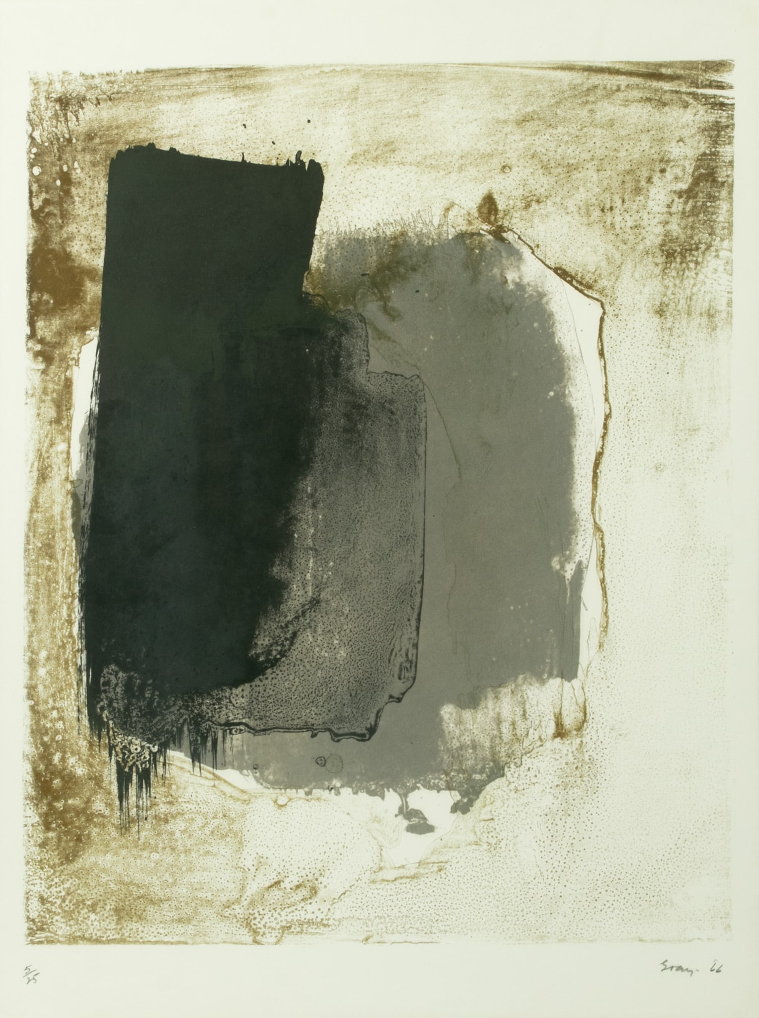 Cleve Gray (American, 1918-2004) Print on Wove Paper 1966, SN: 5/25, H 30" W 22" Frame Size: H 35" (1 of 5)