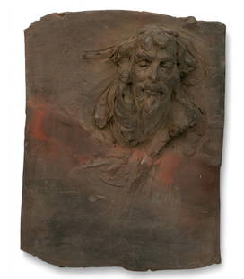 Sergio De Giusti (Italian/American, B. 1941) Patinated Plaster Wall Plaque, 1978, 'Florida', H 21.5": Sergio De Giusti (Italian/American, B. 1941) Patinated Plaster Wall Plaque, 1978, 'Florida', H 21.5" W 17" Depth 5.25" Signed, dated, and titled upper center. Subject's last name appears to be "Rockle