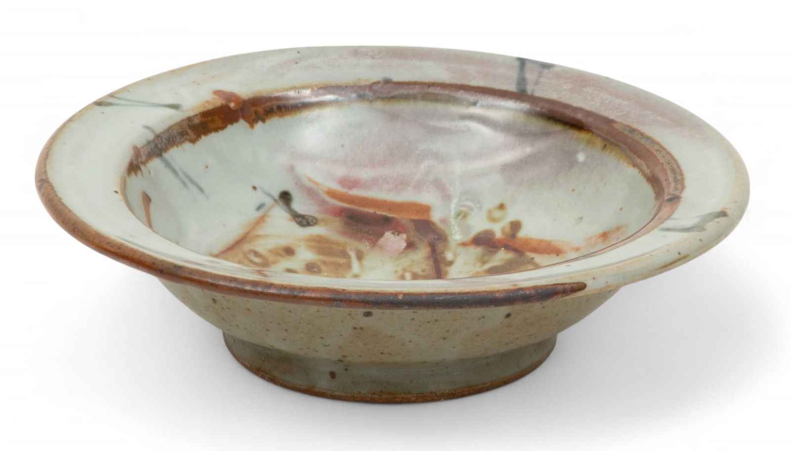 John Glick (American, B. 1938-2017) Glazed Ceramic Bowl 20th C., H 2.25" Dia. 8" (1 of 3)
