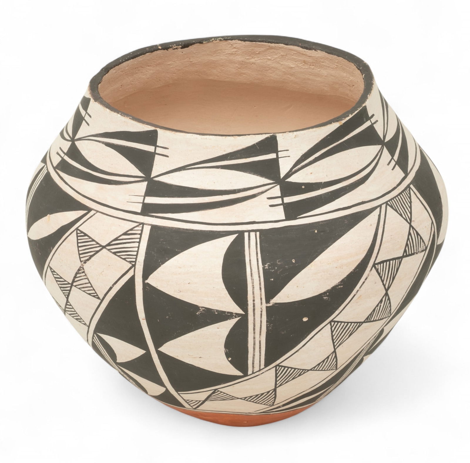 Emma Lewis (Native American/ Acoma, 1931-2013) Pottery Olla H 7.5" Dia. 9" (1 of 6)