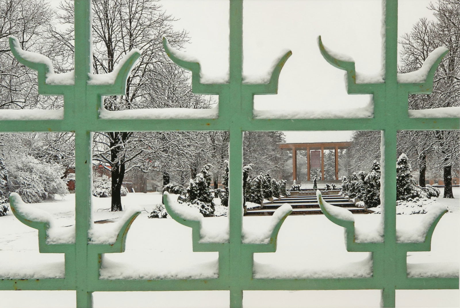Robert Swanson Color Photograph 'Cranbrook from the Nichol Gate, Winter', H 13.5" W 20.5" Frame (1 of 5)