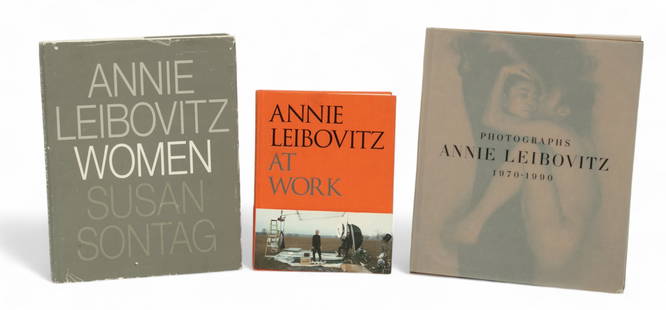 Annie Leibovitz (American, B. 1949) Photography Books, 'At Work, Women, Photographs 1970-1990', 3: Annie Leibovitz (American, B. 1949) Photography Books, 'At Work, Women, Photographs 1970-1990', 3 PCS Lot includes: (1.) "Annie Leibovitz Photographs 1970 - 1990". First edition, published by Harper C