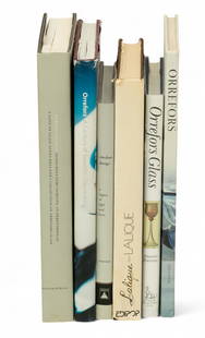 Collection of Books on the Subject of Art Glass, H 13.25" W 9.75" 6 PCS: Collection of Books on the Subject of Art Glass, H 13.25" W 9.75" 6 PCS Lot includes: (1.) "Orrefors: A Century of Swedish Glassmaking" edited by Kerstin Wickman. Published by Byggforlaget-Kultur,