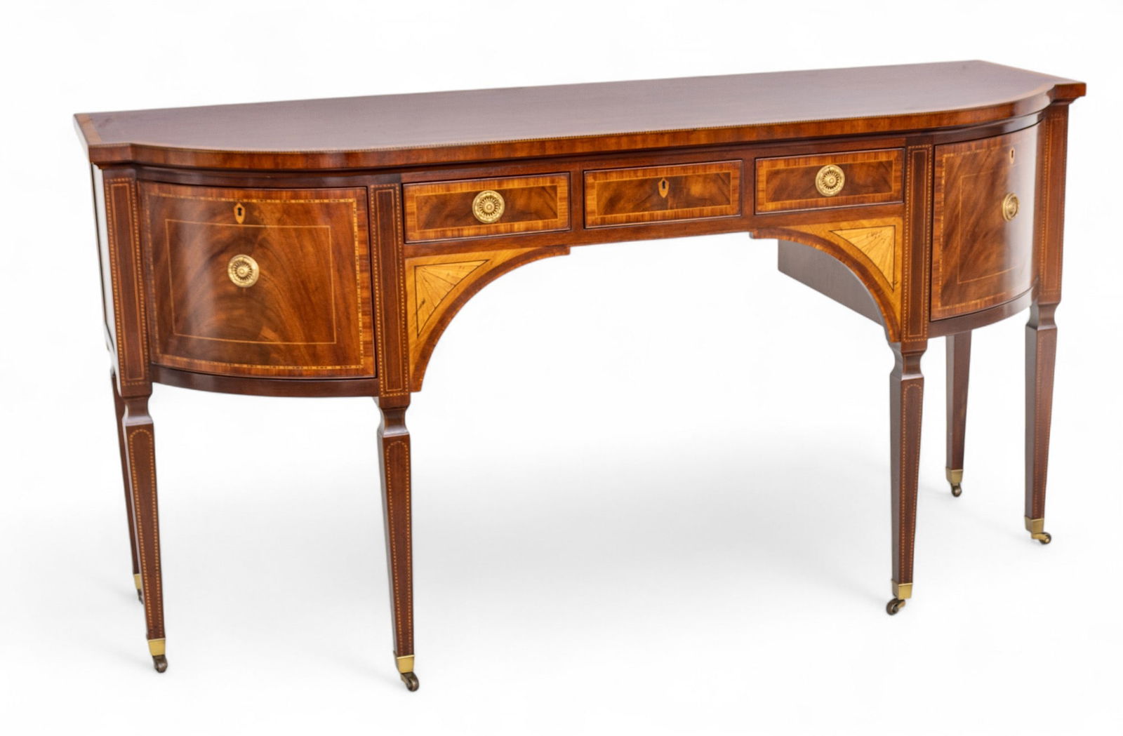 Baker Furniture Co. Stately Homes Collection Hepplewhite Style Mahogany And Satinwood Sideboard 20th (1 of 13)