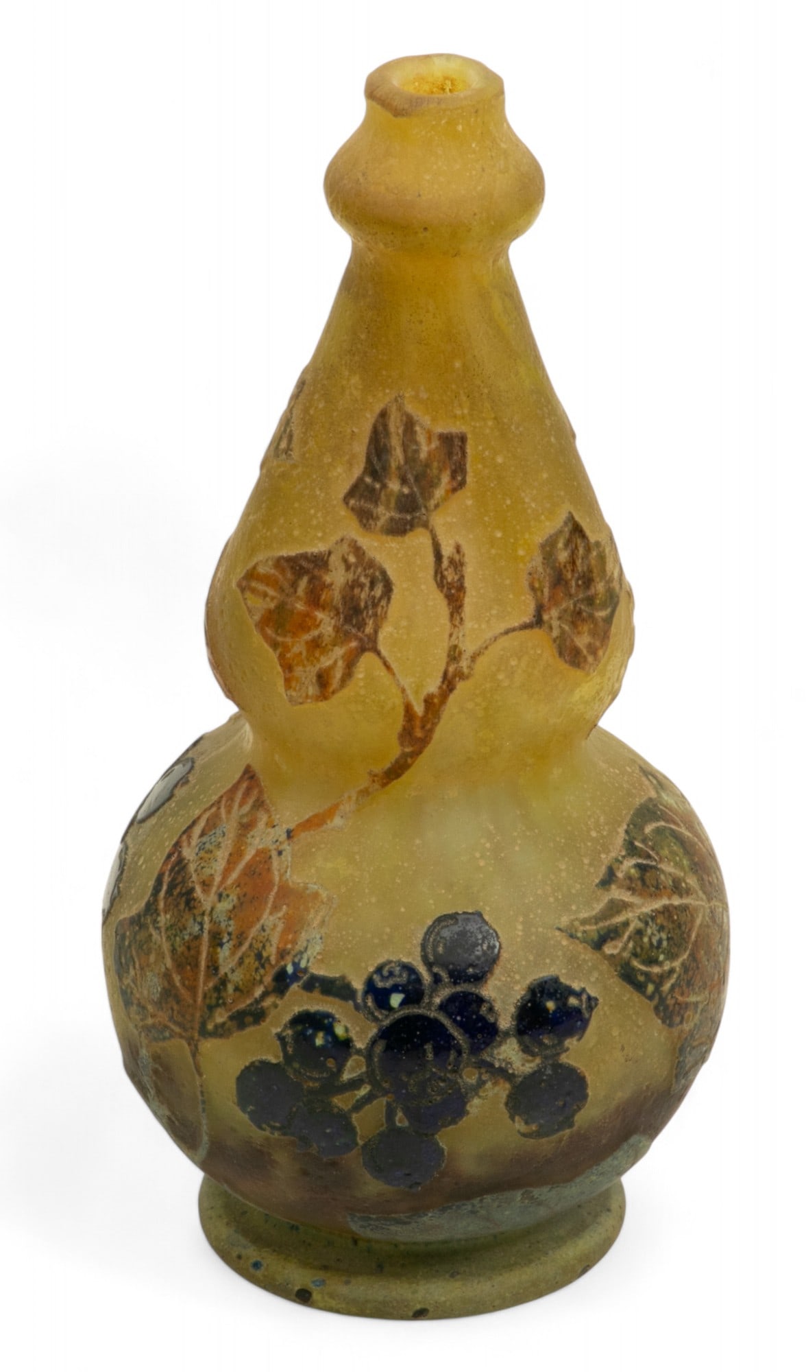 Daum Nancy (French) Art Glass Vase 1900, H 6.25" Dia. 3" (1 of 4)