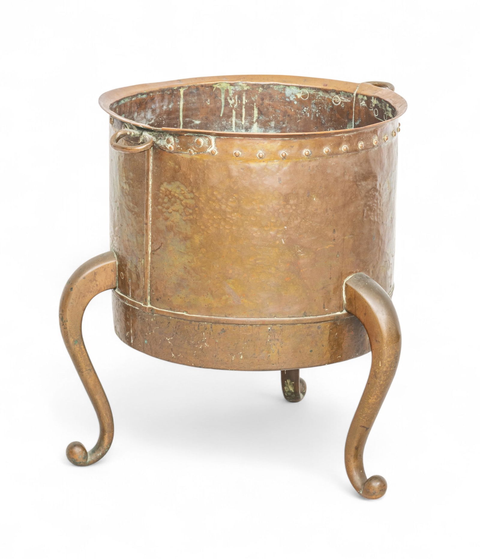 Continental European Copper Brazier 19th C., H 23" Dia. 23.5" (1 of 7)
