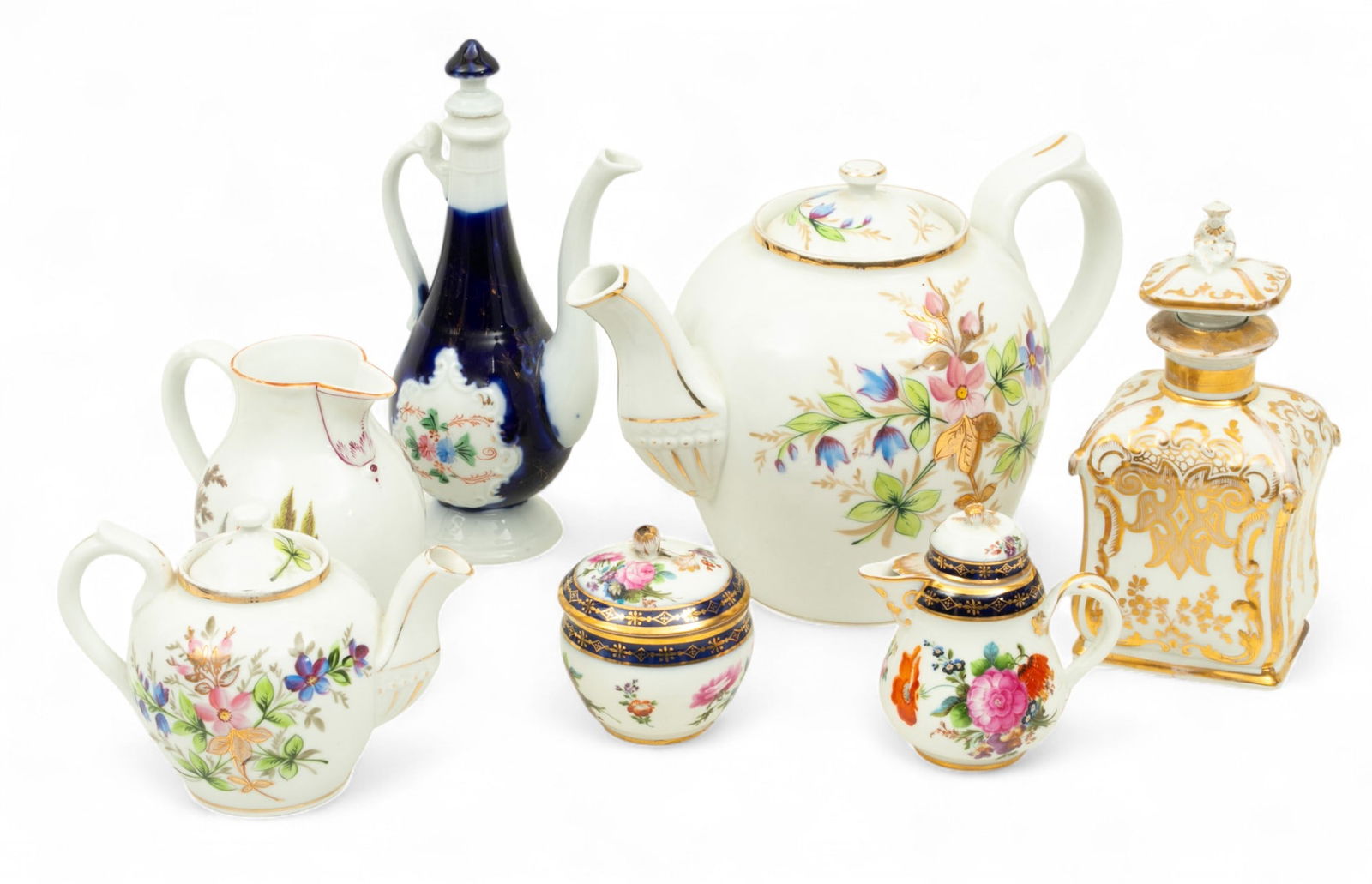 Russian Porcelain Teapots And Related Accessories, 19th/ Early 20th C., 7 PCS (1 of 9)
