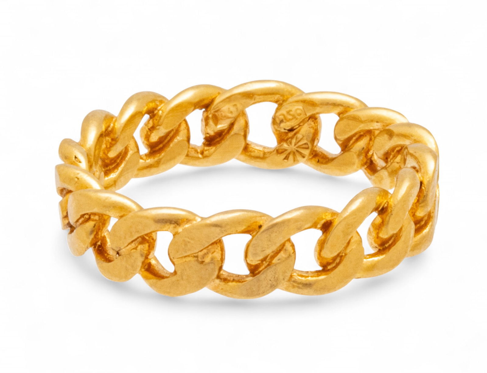 18K Yellow Gold Ring Size 9.5 7 g (1 of 5)