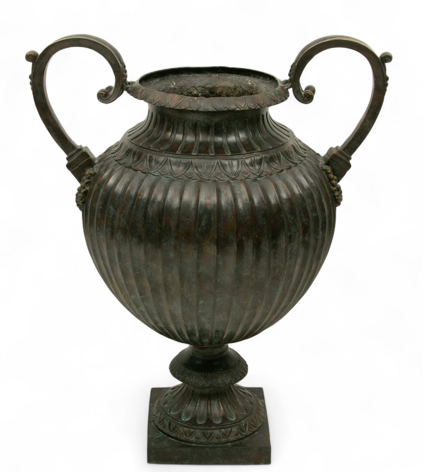 Bronze Garden Urn H 42.5" W 35" Depth 24" (1 of 5)