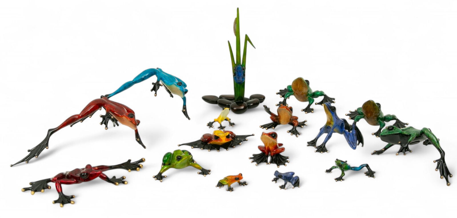 Tim "Frogman" Cotterill (English/American, B. 1950) Patinated Bronze Sculptures 2001-2008, 15 PCS (1 of 11)