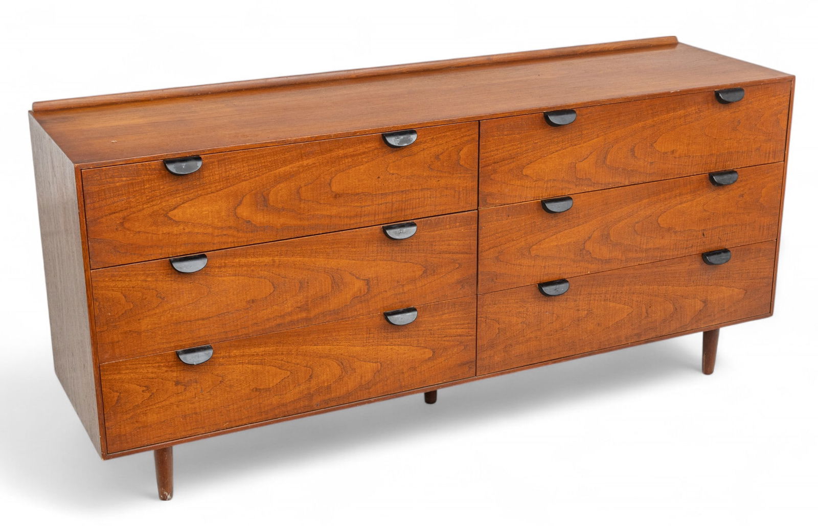 Finn Juhl (Danish, 1912-1989) for Baker Furniture Co. Teak And Bronze Double Dresser H 29" W 66" (1 of 9)