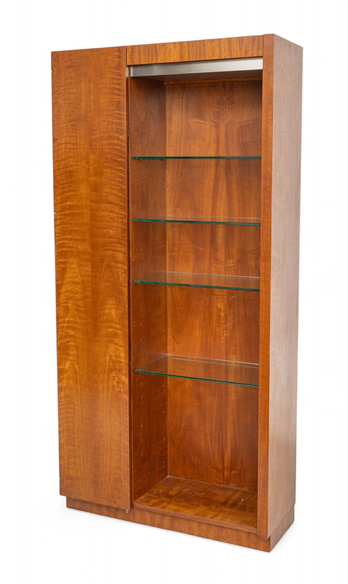Mid-Century Modern Mahogany Display Cabinet 1970, H 78" W 38" Depth 14" (1 of 9)
