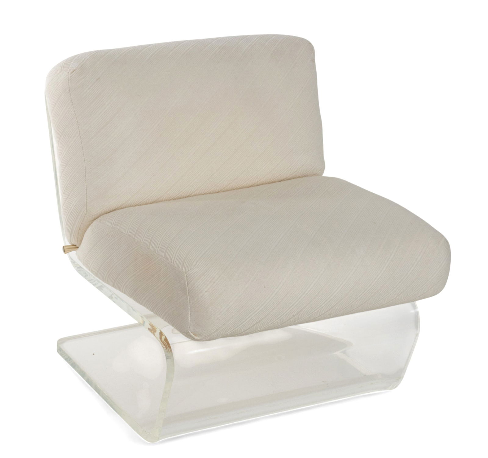 Mid-Century Modern Acrylic Cantilever Chair 1980's, H 25" W 24" Depth 26" (1 of 6)