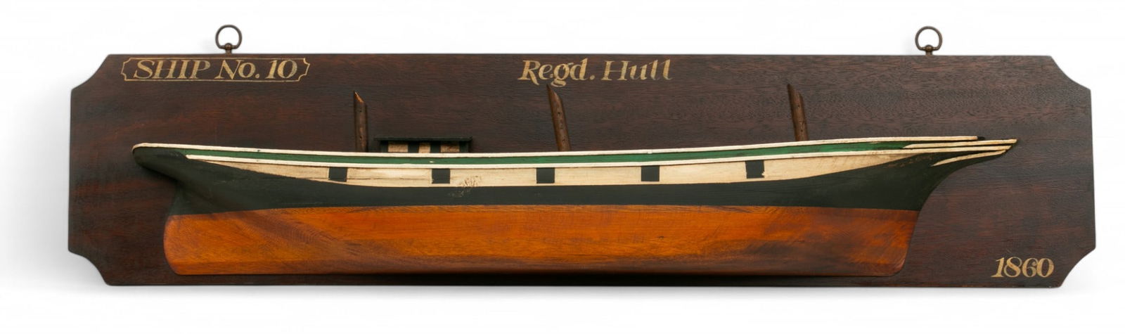 Carved And Painted Shipbuilder’s Half Hull Model of Ship 19th C. (1 of 5)