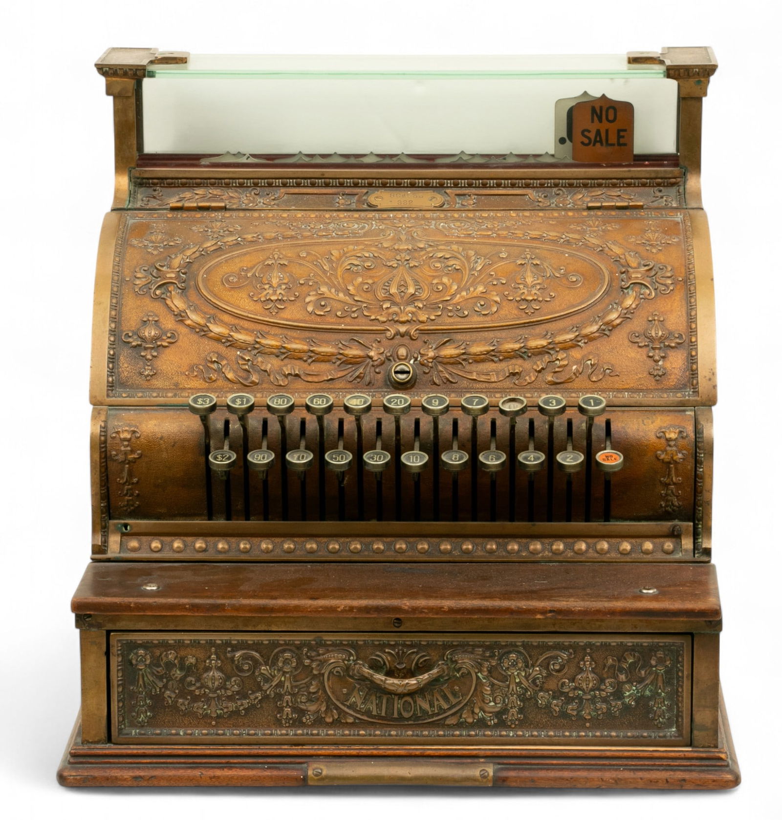 ナショナル社製　レジスター NCR 2114 アンティーク Ncr Model 2114 1906 Digital Brass Cash Register