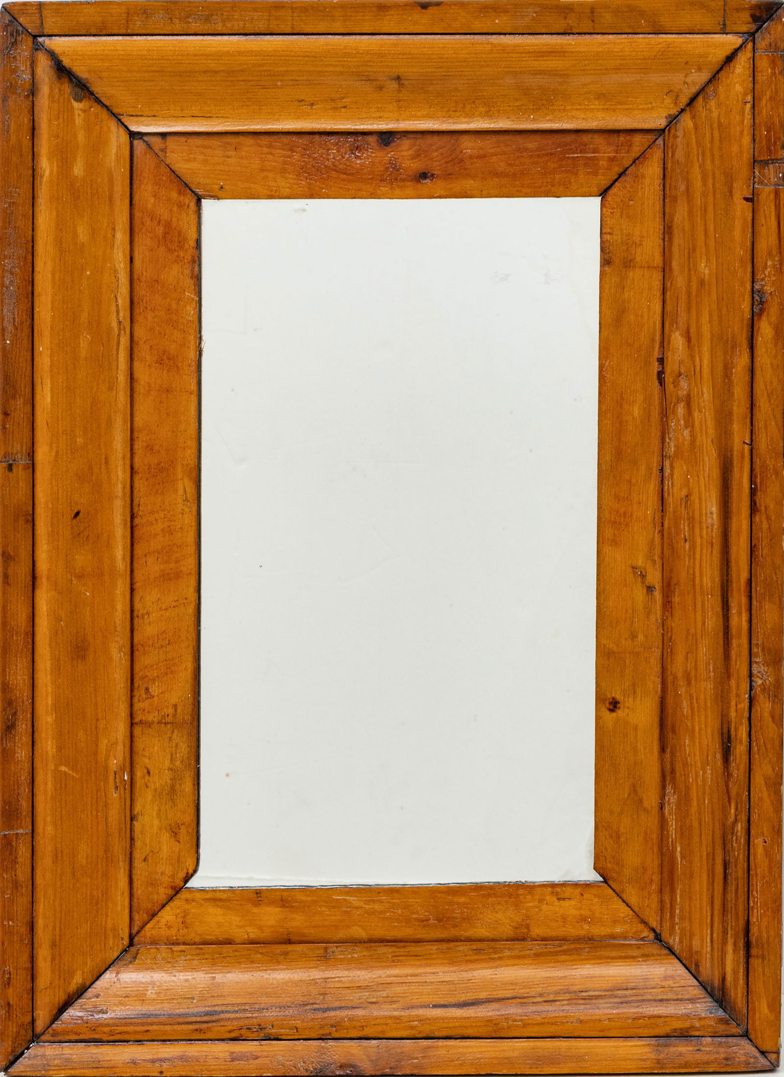 American Primitive Pine Wall Mirror H 26" W 19.5" Depth 2.25" (1 of 3)