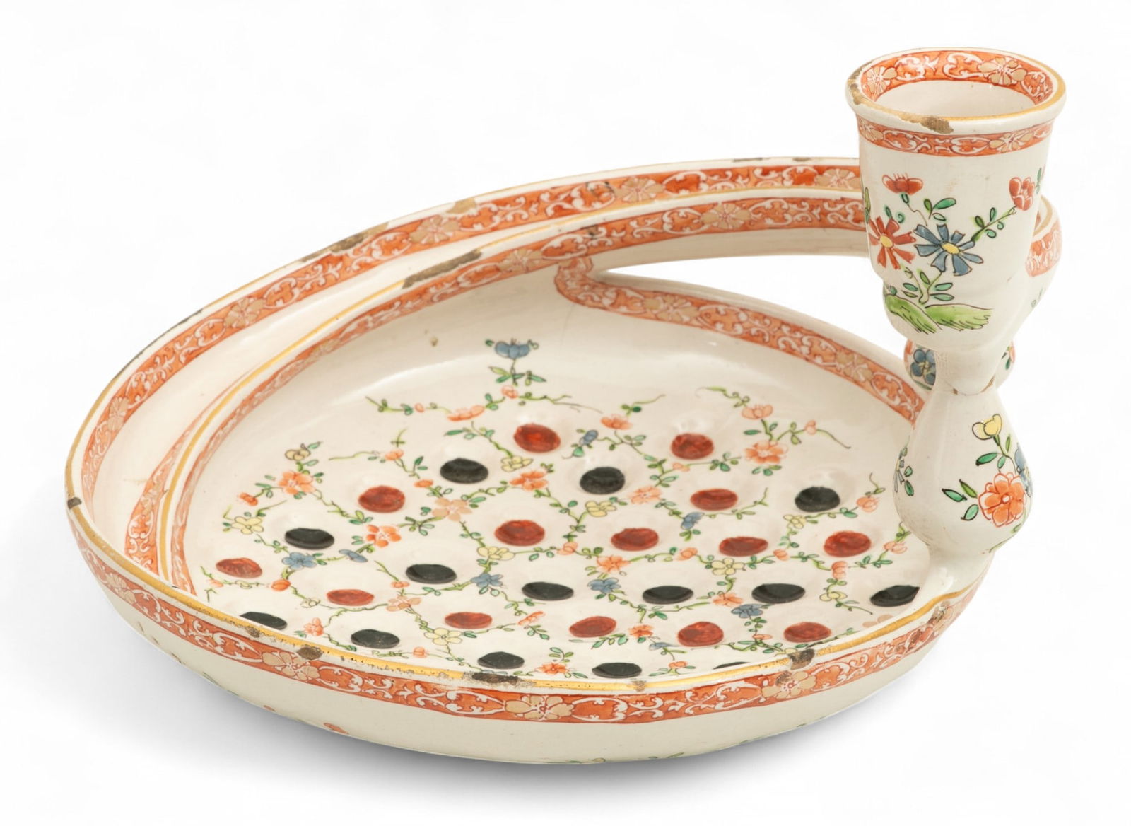 French Faience Pottery 20th C., 'Marble Game', H .5" Dia. 9.25" (1 of 7)