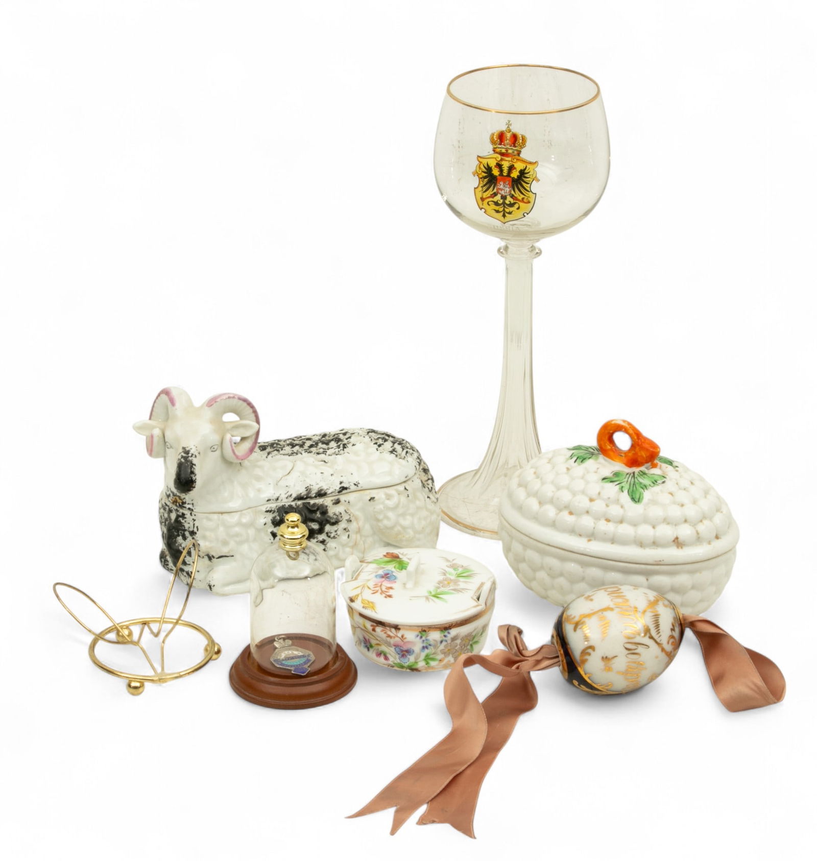 Collection of Russian Porcelain, Crystal Goblet And Commemorative Medal, Ca. 19th/early 20th C., 6 (1 of 9)