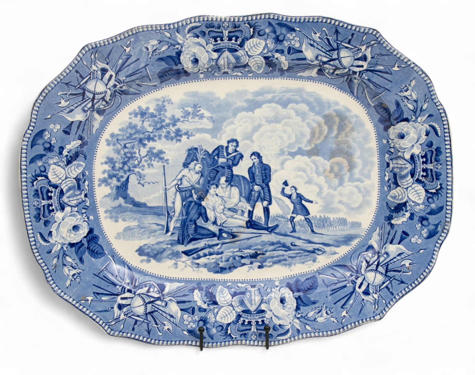 Jones & Son (Staffordshire, England) Blue And White Earthenware Platter, 1826-1828, H 16.25" W 20.5" (1 of 4)