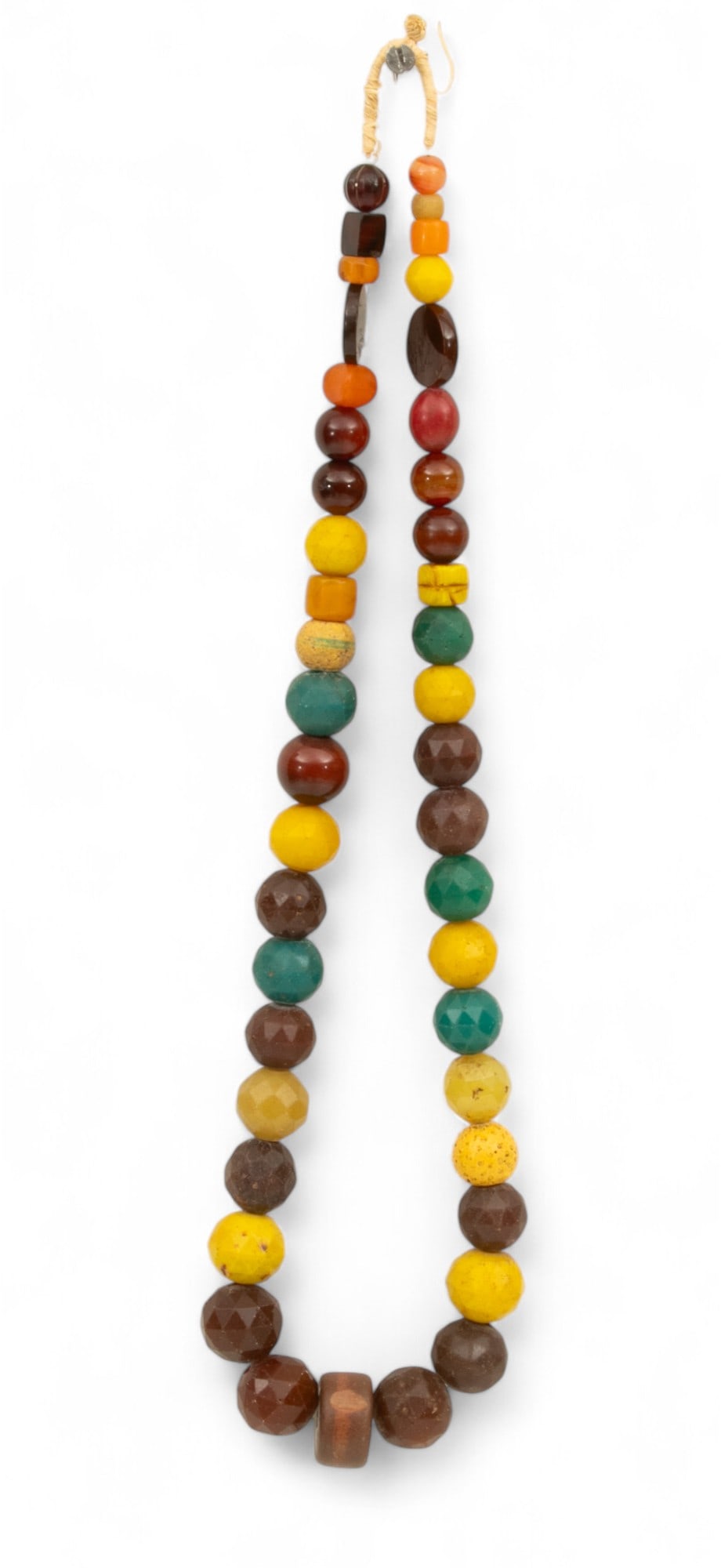 African Glass And Stone Trade Bead Necklace, Multicolor L 40" (1 of 3)