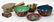 ENAMEL, BRASS AND CLOISONNÉ GROUPING, 11 PIECES