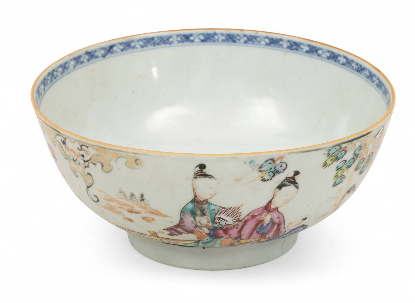 Chinese Porcelain Bowl 19th C., H 3.5\" Dia. 8\"
