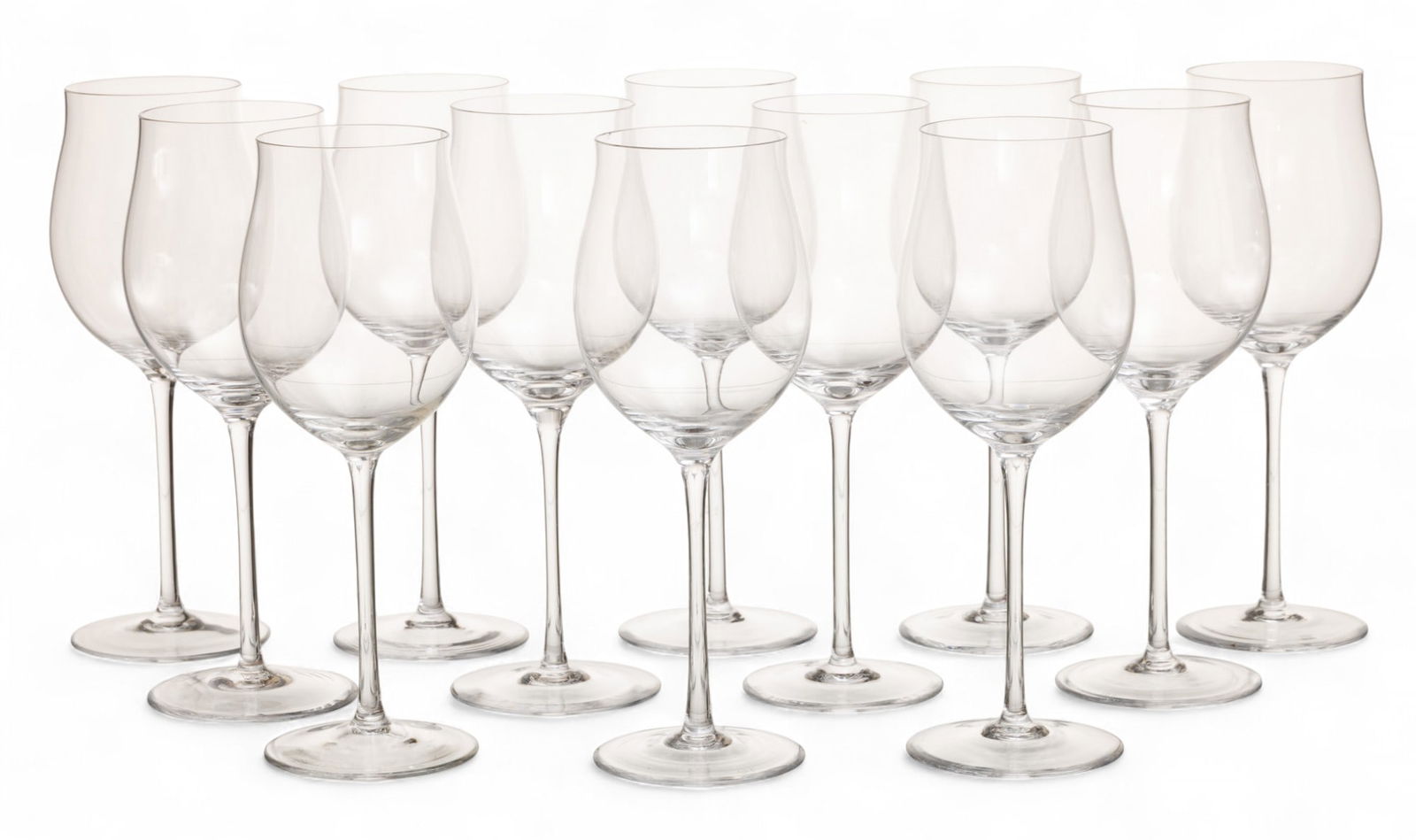 Bottega Del Vino Rosso Crystal "Burgunder" Stemware H 9" Dia. 3" 12 PCS (1 of 3)