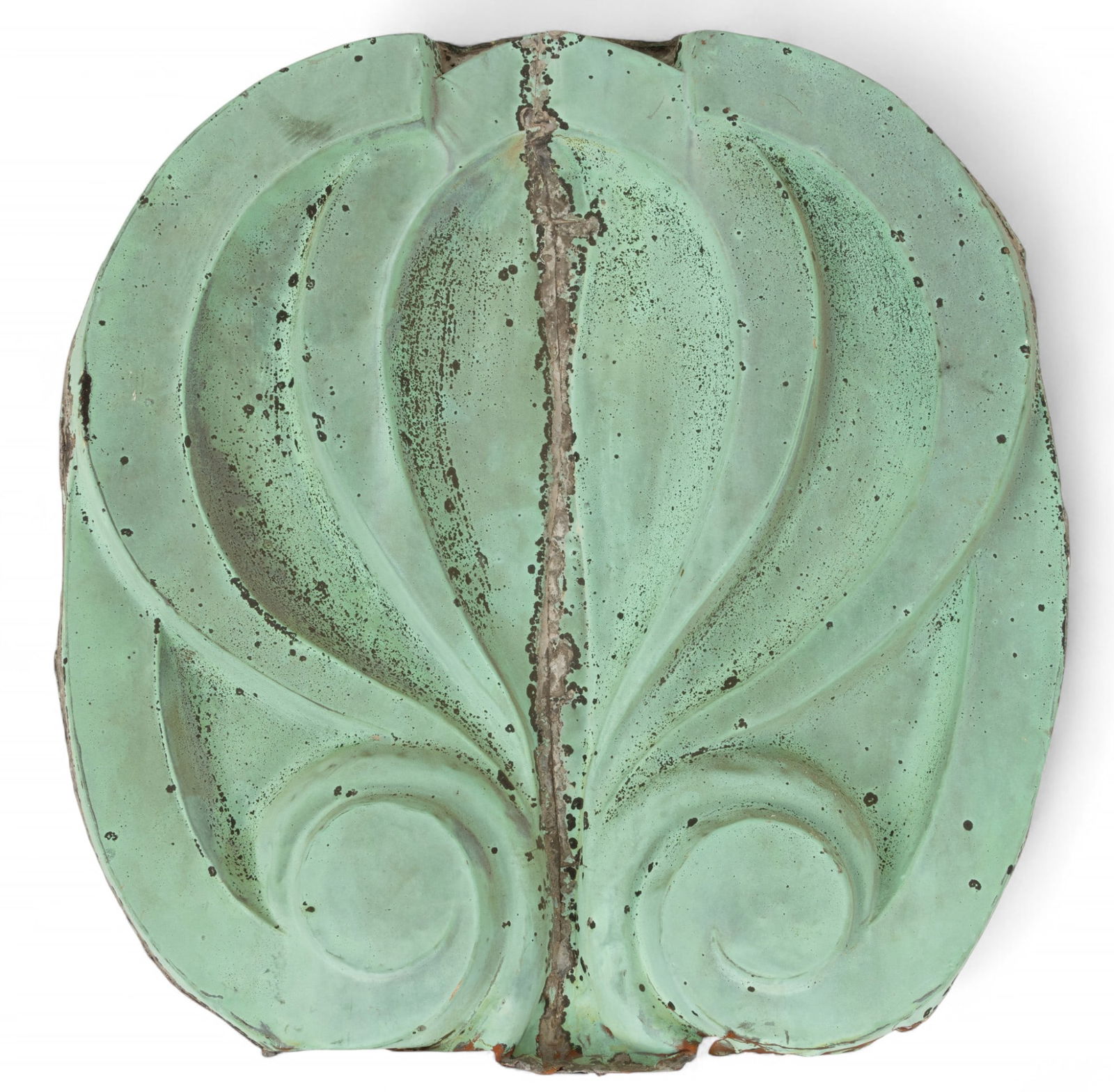 American Copper Architectural Element, from the Book-Cadillac Hotel, Detroit, H 22" W 20" (1 of 2)