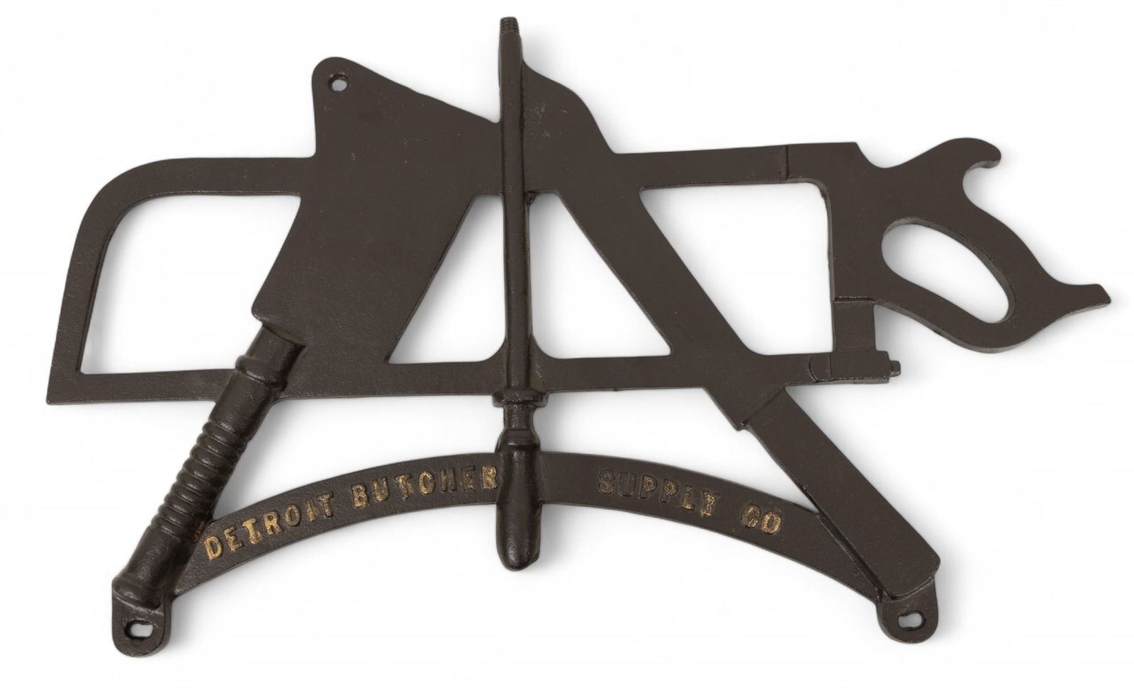 American Cast Iron Detroit Butcher Block Supply Company, Ca. 1900, H 15" W 23.5" (1 of 2)